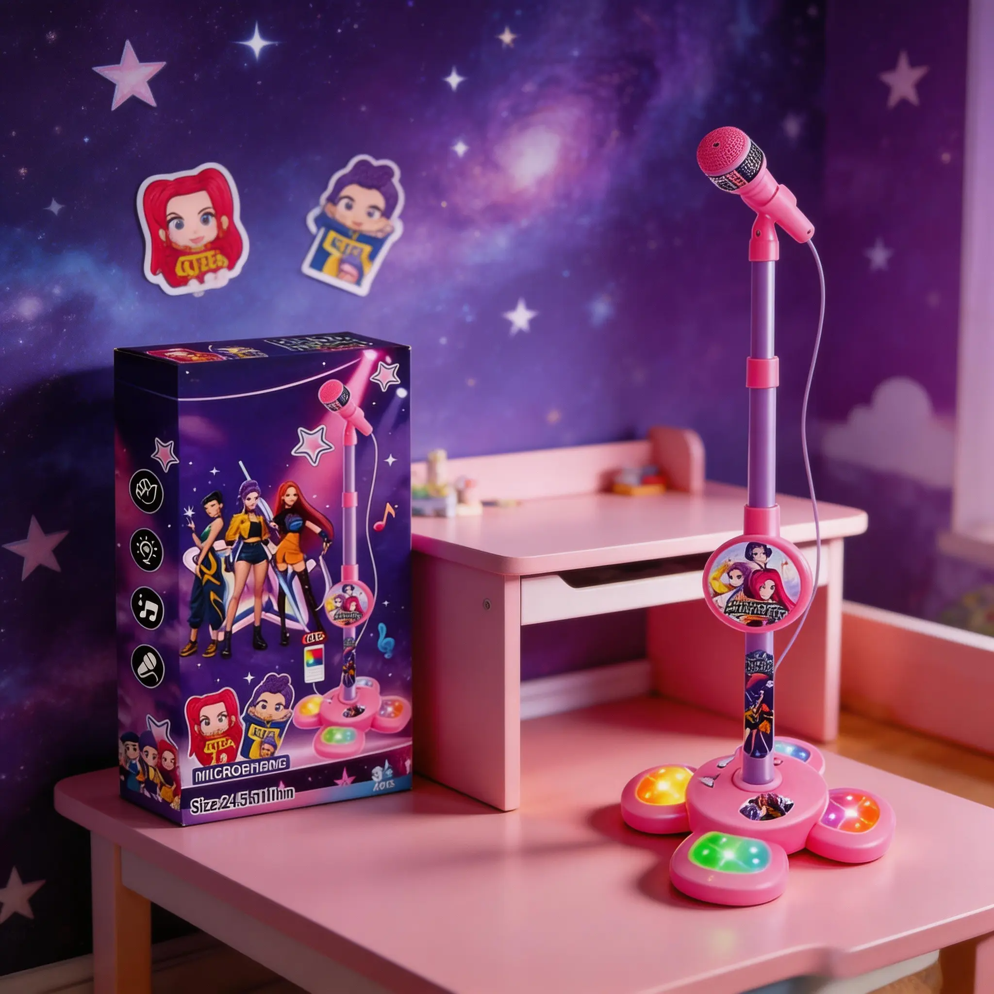 🎁Karaoke Microphone Toy with Colorful LED Lights🎶