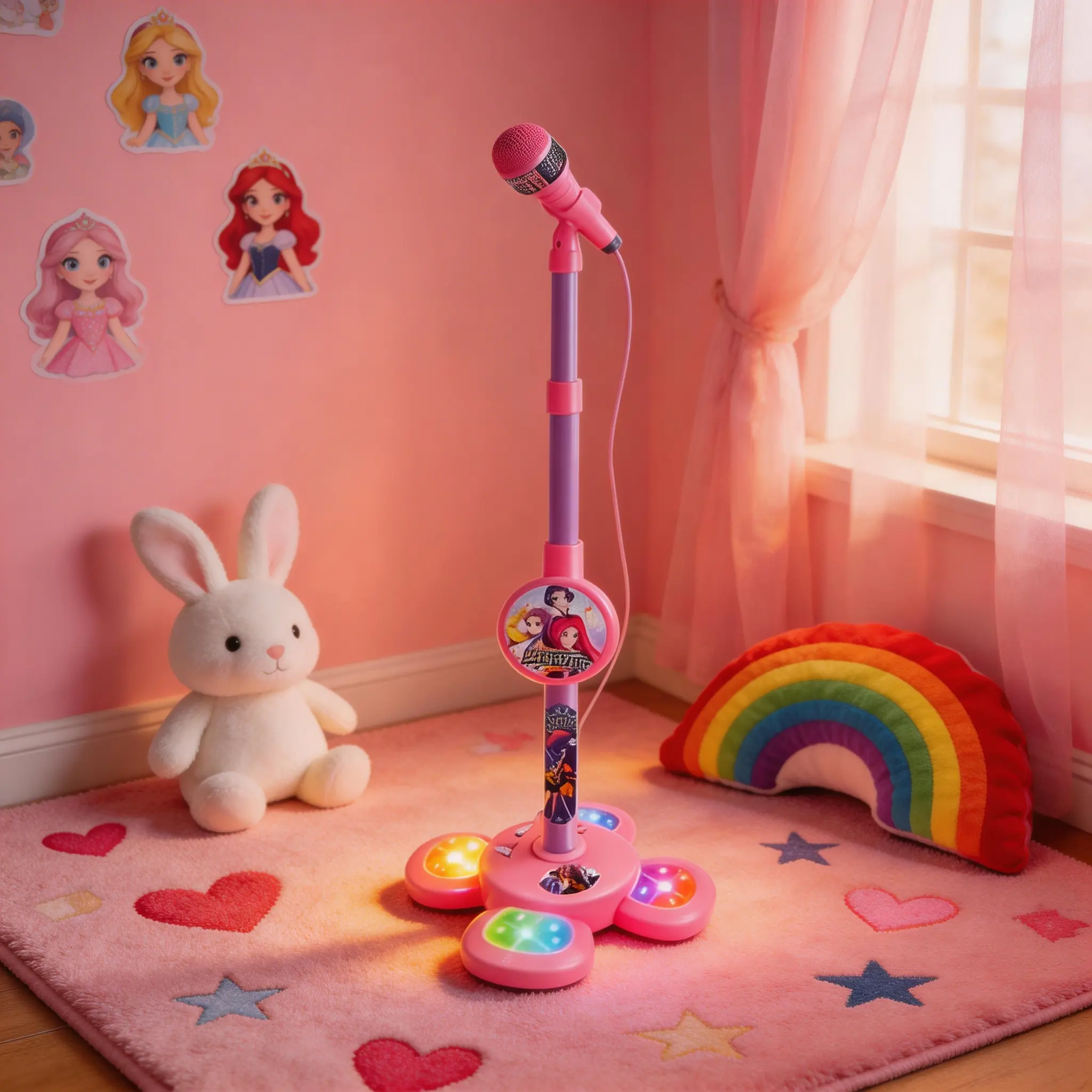 🎁Karaoke Microphone Toy with Colorful LED Lights🎶