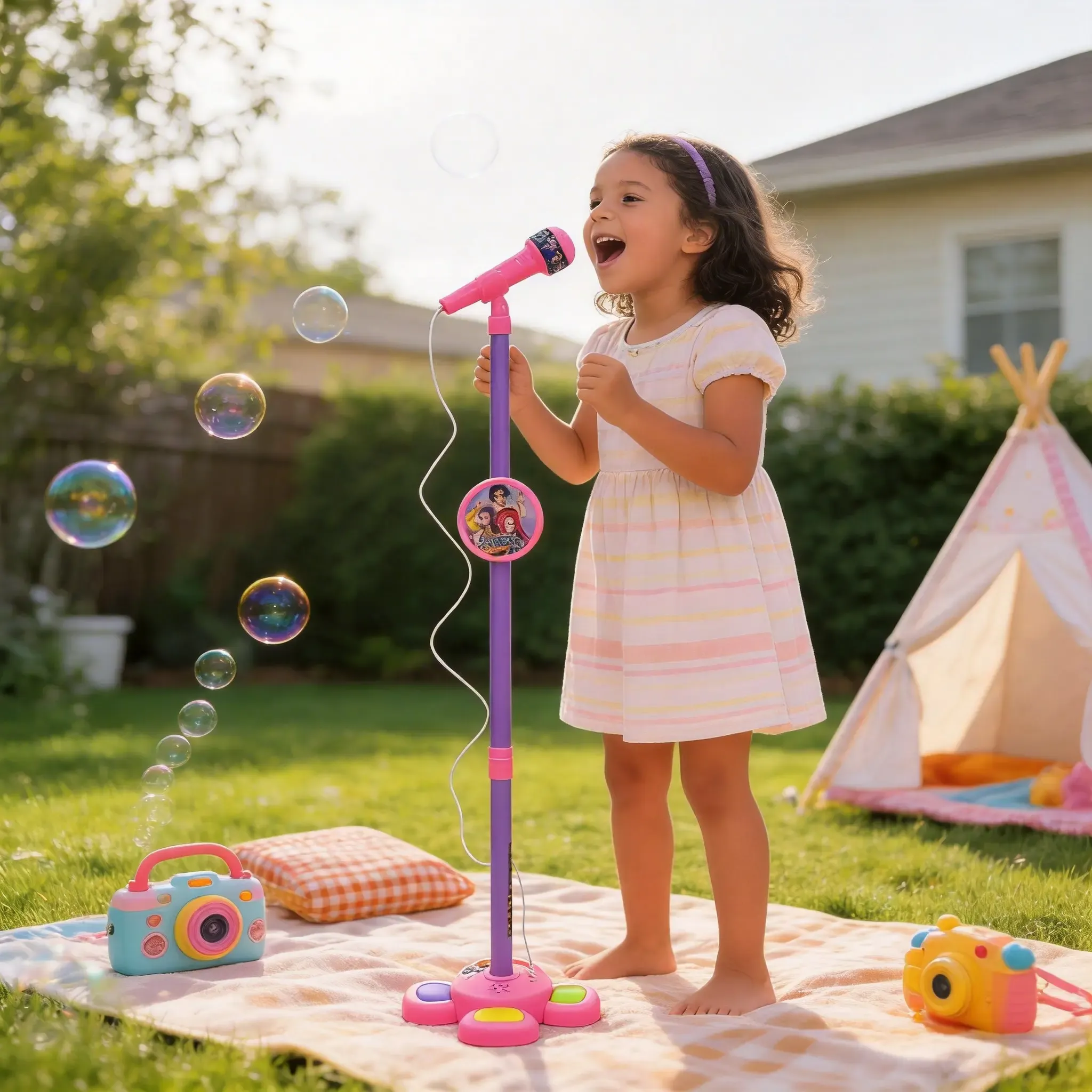 🎁Karaoke Microphone Toy with Colorful LED Lights🎶