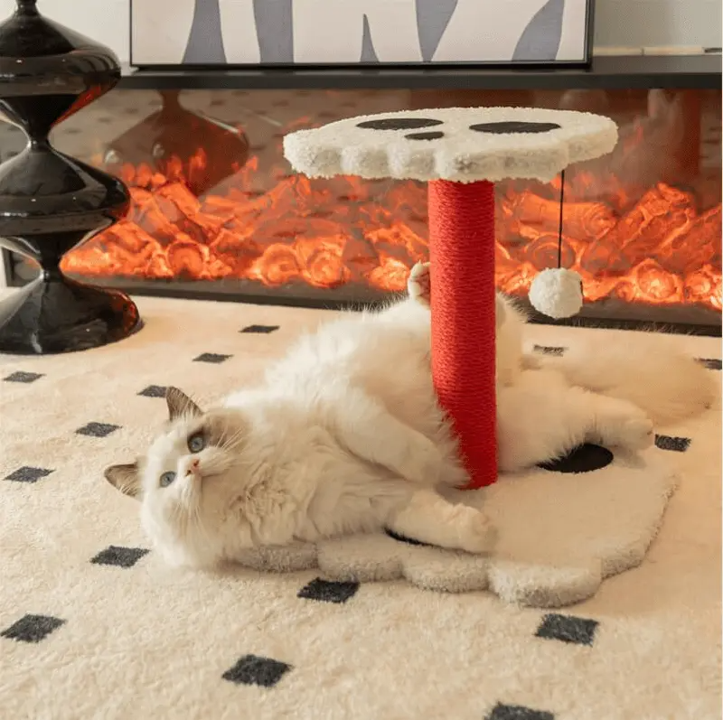 Gothic Spooky No-Chipping Sisal Cat Scratcher Durable Interactive Cat Tower Scratching Toy for Healthy Play Experience of Indoor Kittens