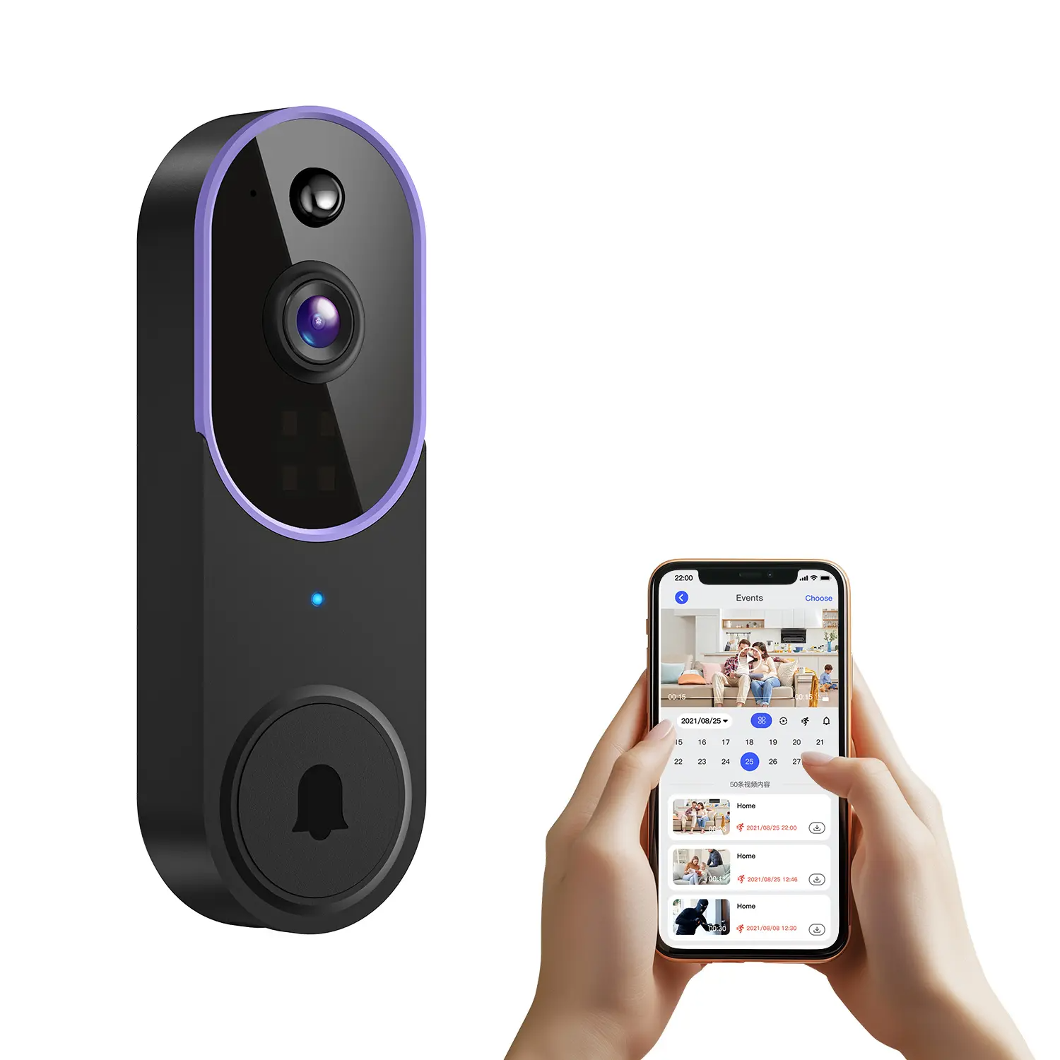 Wireless Video Doorbell Camera, Smart Security Doorbell Camera