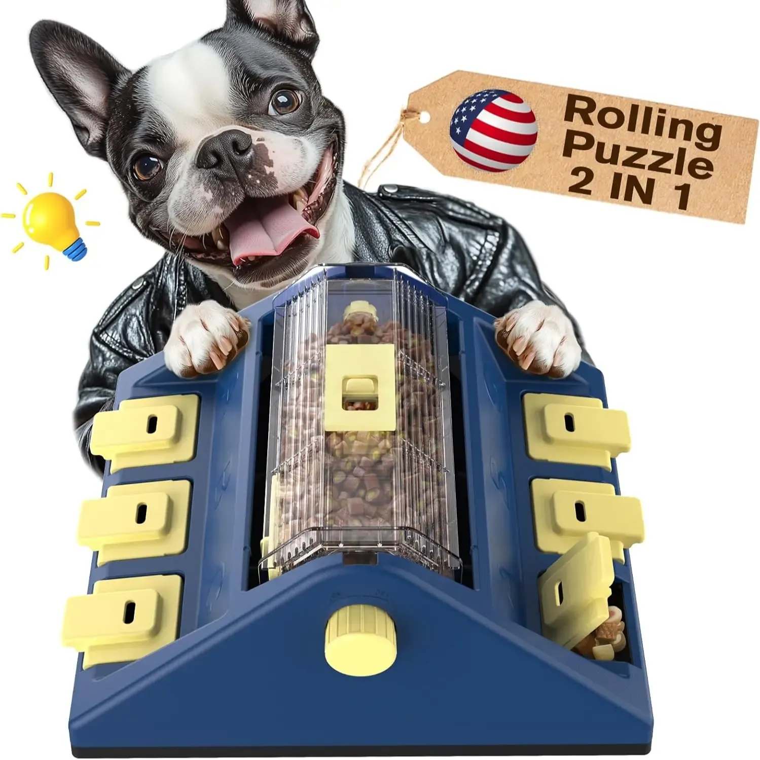 Treat Puzzles For Aggressive Chewers, Dogs' Mental Stimulation Food Slow Dispenser Toy