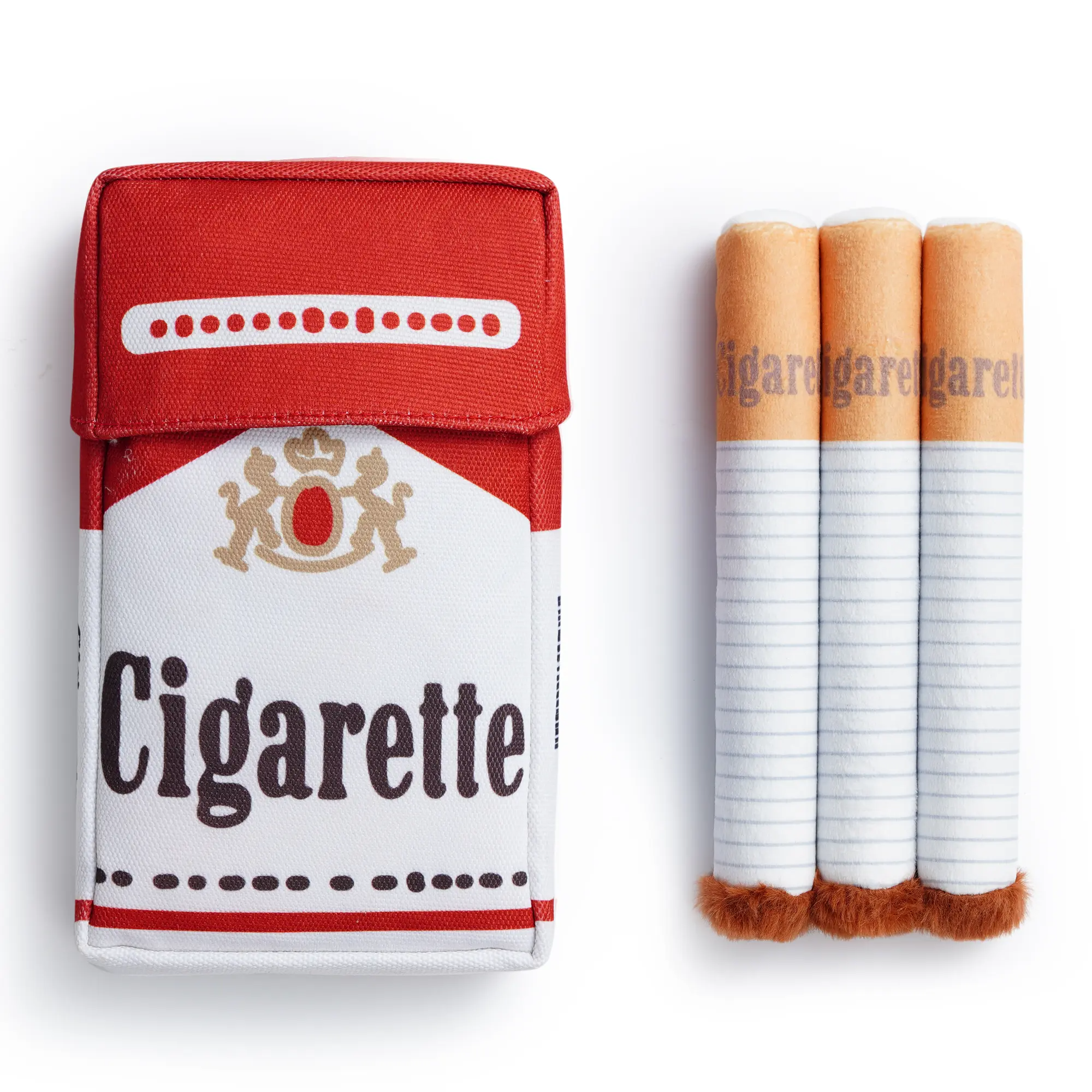 3 Packs Squeaky Puff Stick Toys with a Box, Puppy Toys for Small to Medium Breed Interactive Cigarette