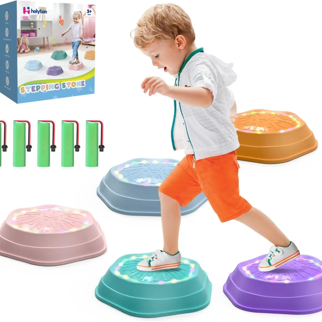 Non-Slip Music & Light Up 5 Pcs Stepping Stones