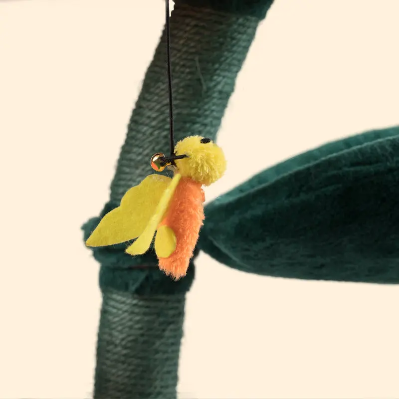 Flower Cat Tree Tower for Multi-Cat Household, Large Floral Platforms for Indoor Cats up to 30lbs with Interactive Bee Toy Scratching Posts