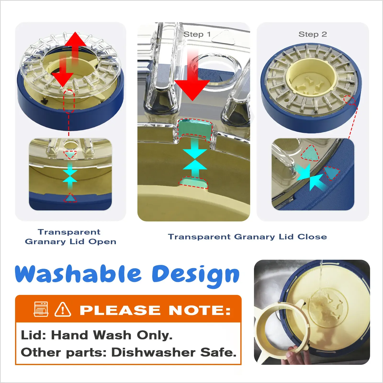 Large Size & Capacity Spinning Dog Puzzle Feeder, Actually Slows Down Eating to 5-60 Minutes, Anti-Gulping Mental Enrichment For Dogs, Treat & Food Dispenser Toy