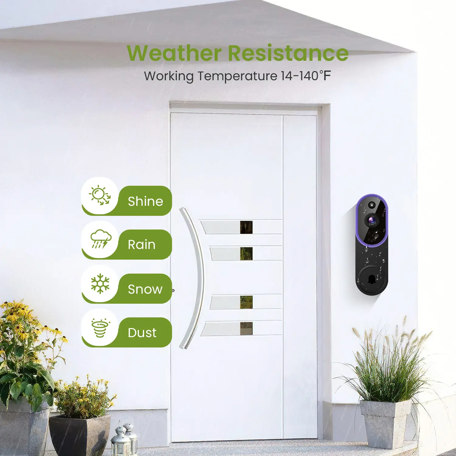Wireless Video Doorbell Camera, Smart Security Doorbell Camera