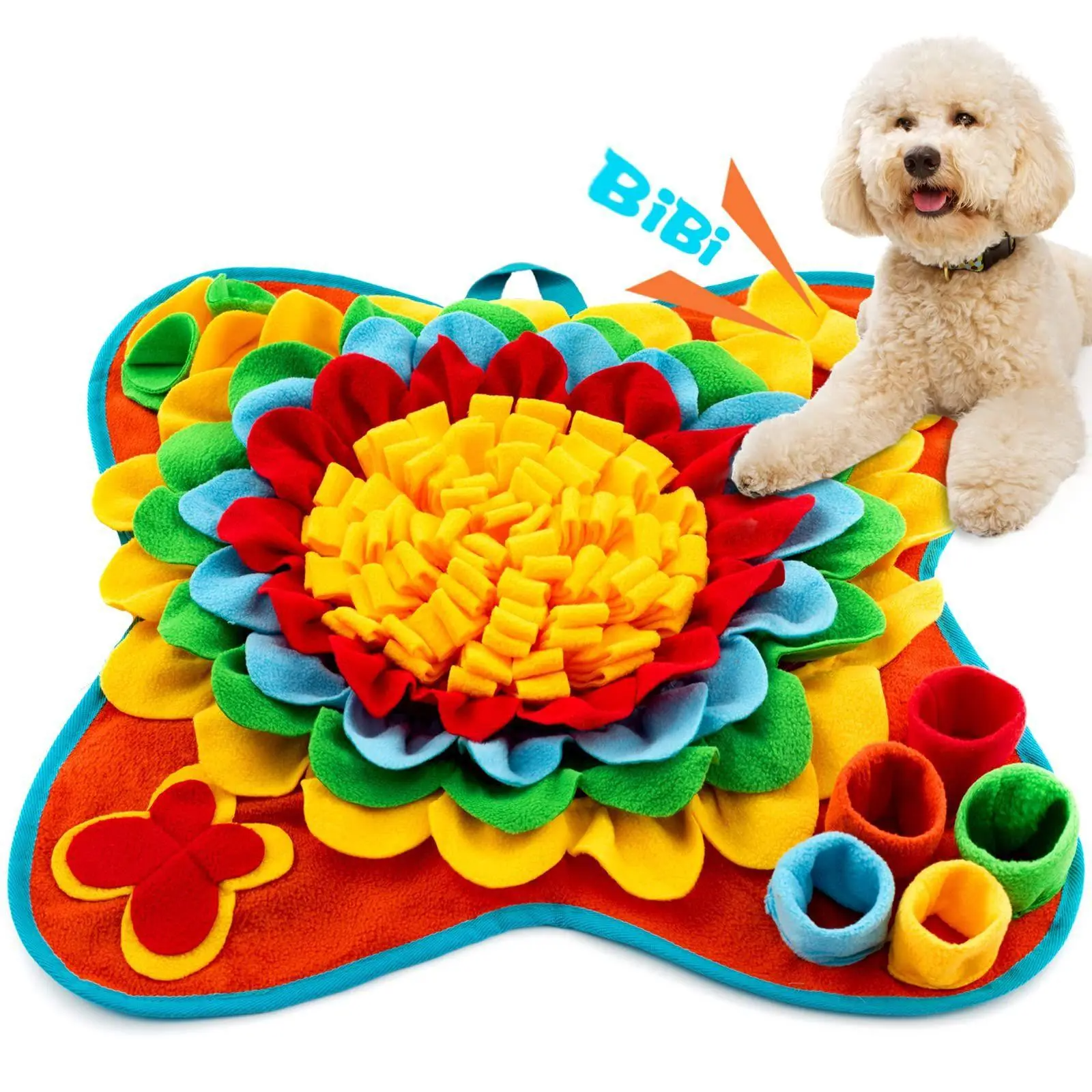 Flower Design Indestructible Pet Snuffle Mat