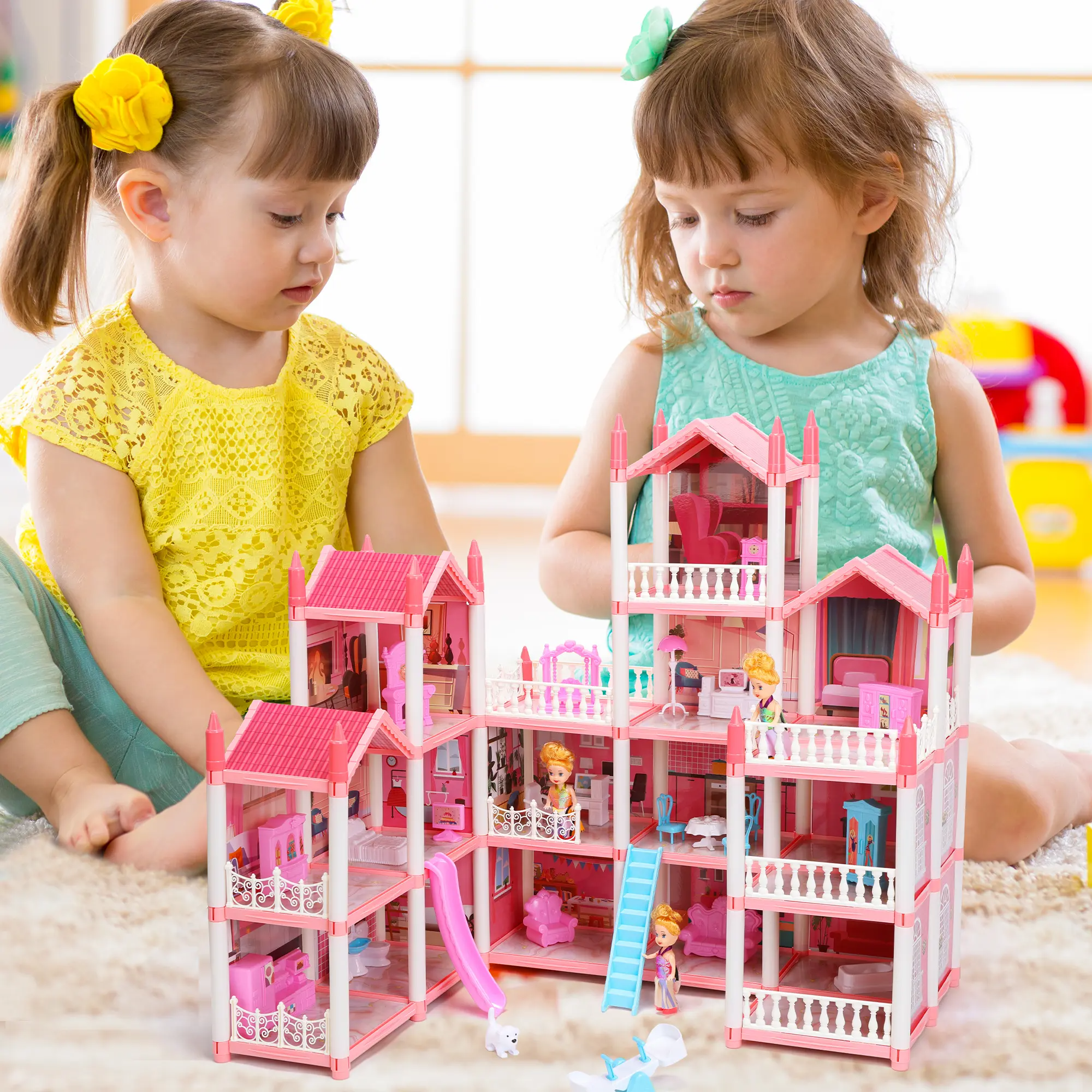 16-Room Extra-Large Party-Themed Dollhouse