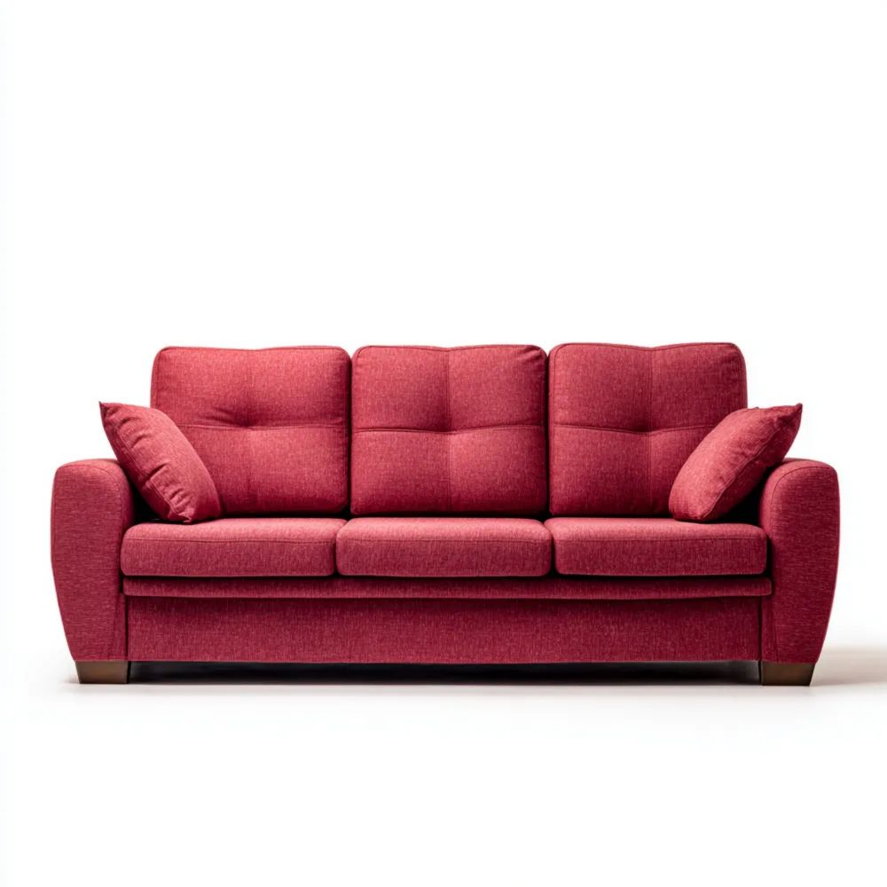 Divano a tre posti 200x95x85 cm - Rosso - Design Moderno