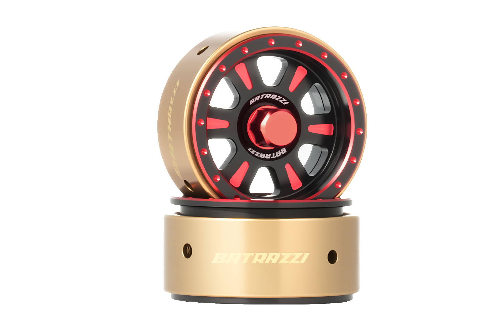 BATRAZZI Aluminum 1.2” Rogue Beadlock Wheels Black (2pcs)