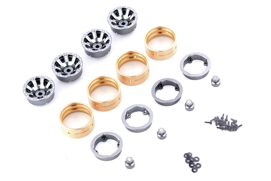 BATRAZZI Aluminum 1.0” V-Spoke Beadlock Wheels (4 pcs)