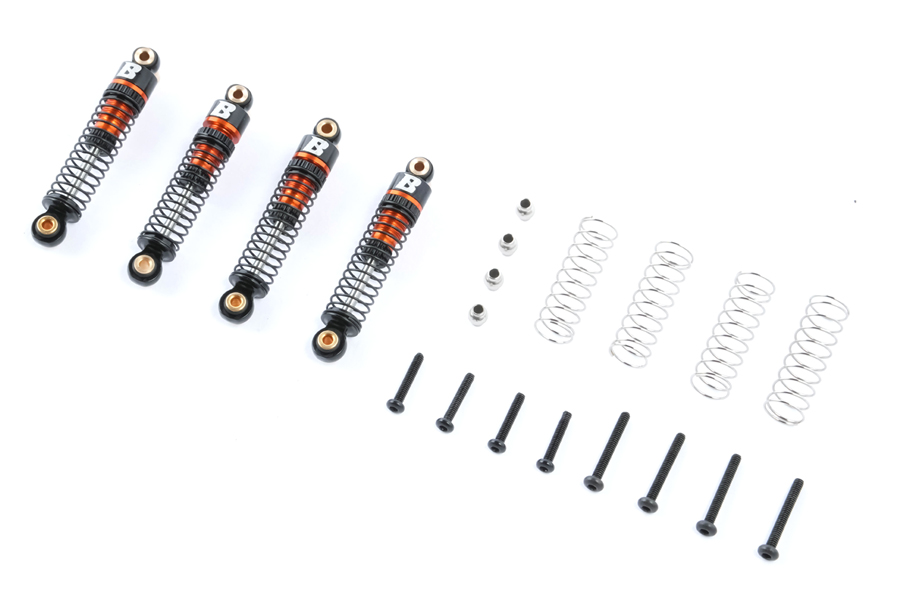 BATRAZZI Oil-filled Aluminum Shocks for FCX24 / FCX18 Orange (4 pcs)