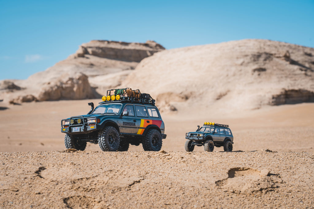 Toyota RC vehicles desert exploration
