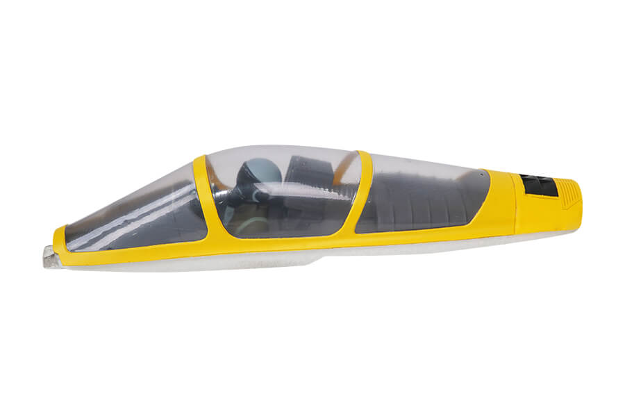 80mm Rafale RC airplane cockpit model in yellow and clear design