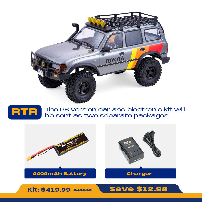 1:10 FCX10 LC80 Toyota Land Cruiser 80 RS | Gray RC Crawler – FMS