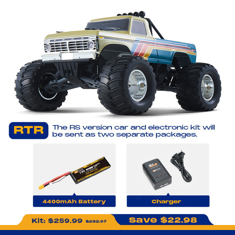パーツ BOMBTRACK FGFS F100x10 R120x14 1/10 Ford F-100 Brushless Monster Truck | 2WD RC – FMS Hobby