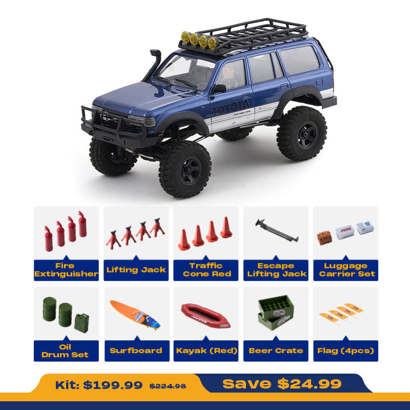 1:18 LC80 RC Land Cruiser Crawler | 2-Speed & Lights – FMS Hobby
