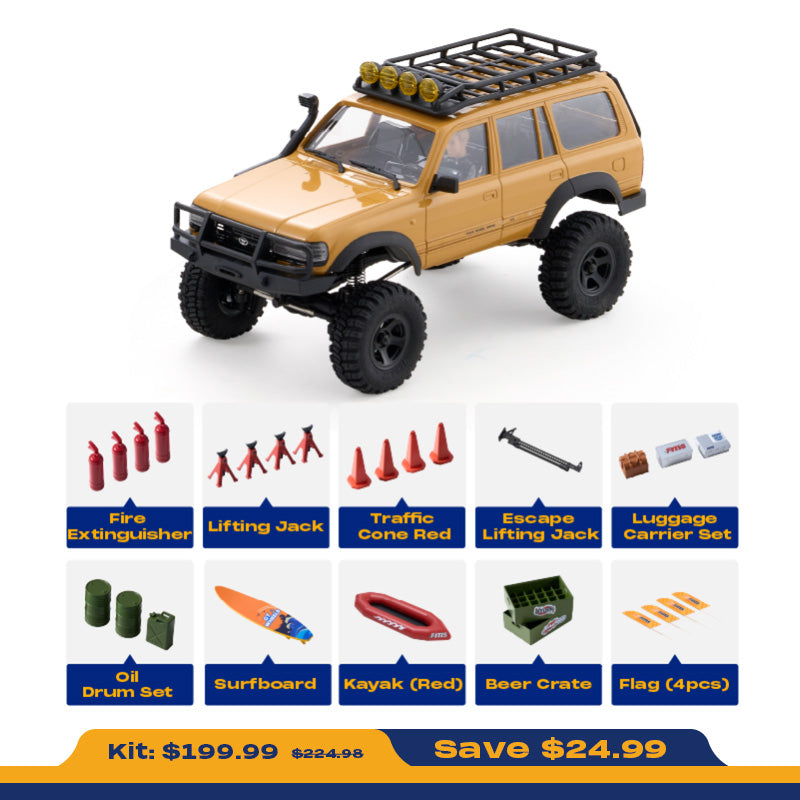 1:18 LC80 RC Land Cruiser Crawler | 2-Speed & Lights – FMS Hobby
