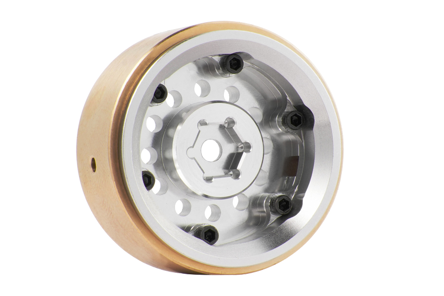 BATRAZZI Aluminum 1.2” Revolver Beadlock Wheels 4pcs (Silver)