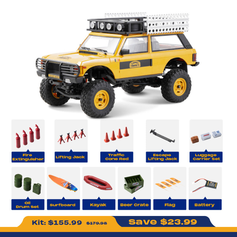 1:24 FCX24M Land Rover RC Crawler | Camel Trophy RTR Yellow – FMS
