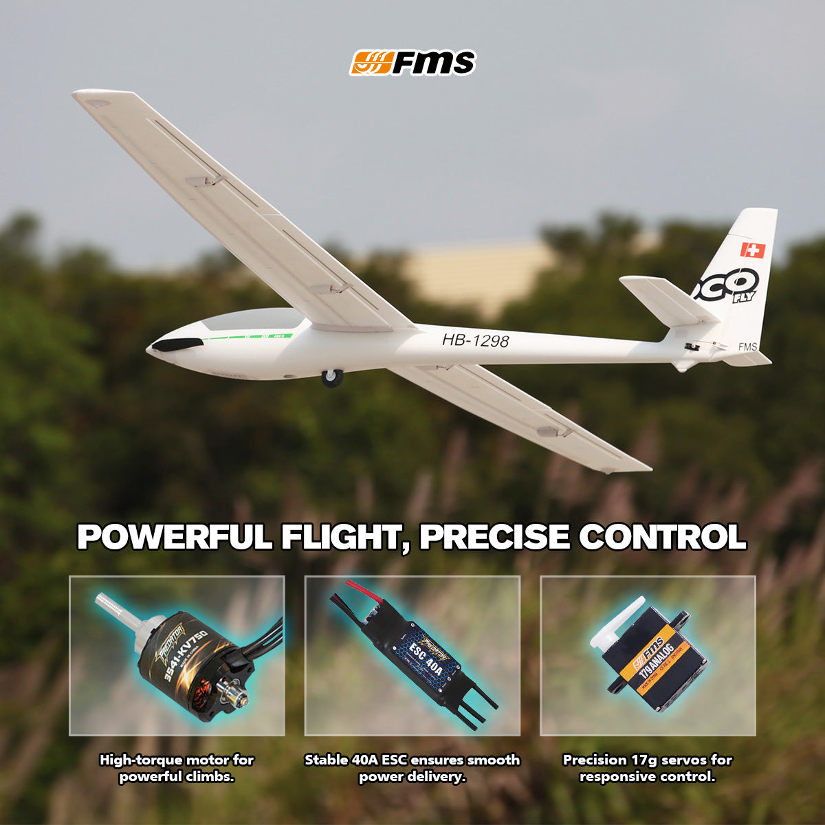 RC Gliders | High-Performance Remote Control Airplanes – FMS Hobby