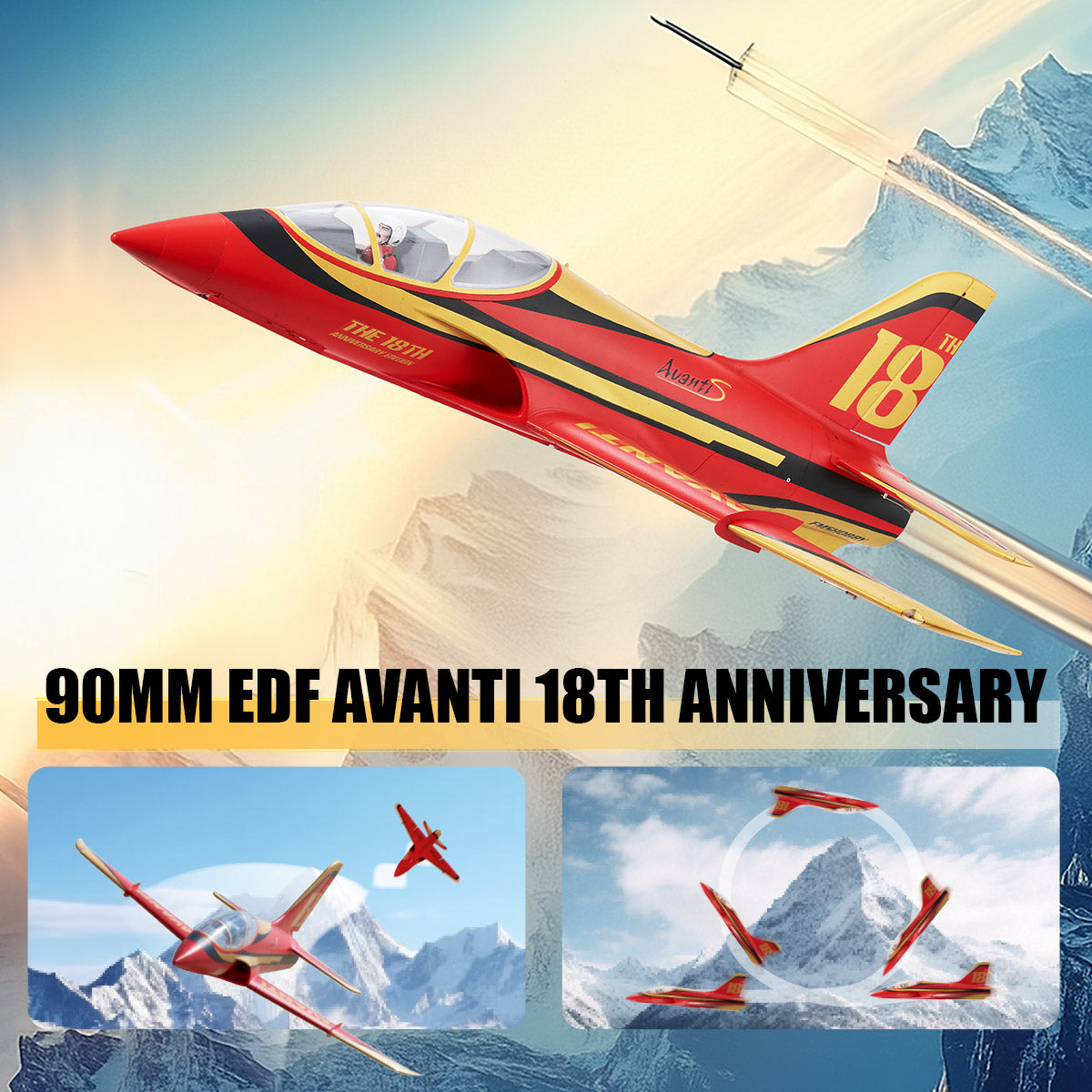 FMS EDF Jet 90mm Avanti PNP 18th Anniversary Edition