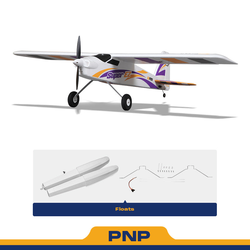 FMS 1220mm Super EZ V4 RC airplane with optional floats and PNP configuration