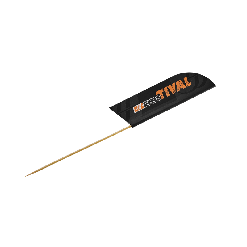 Customized FMStival flag with pole for 1/18 scale RC model display