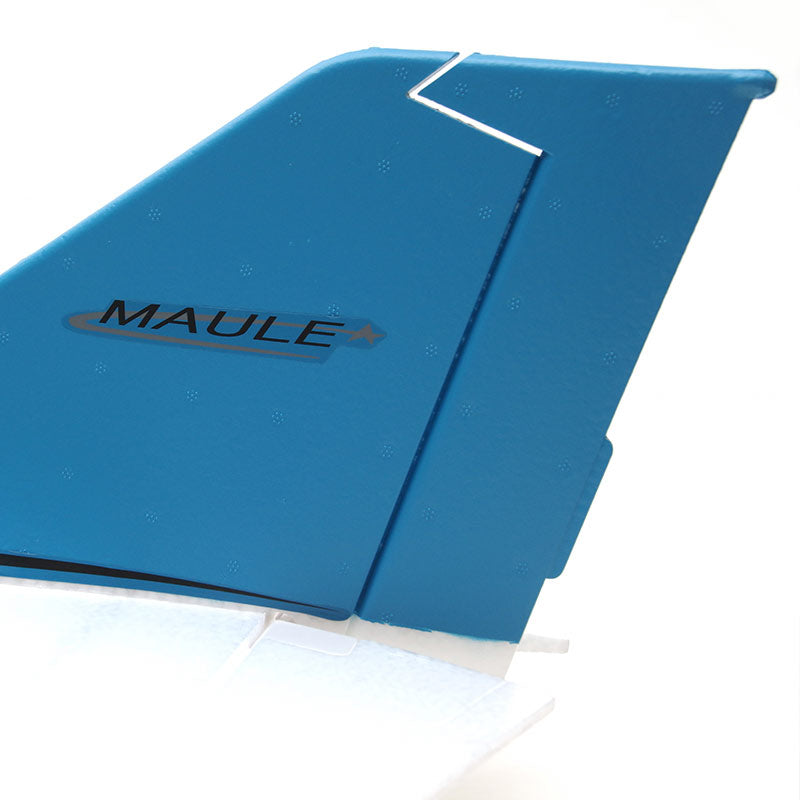 FMS 1500mm Maule aircraft blue tail fin with 'MAULE' logo