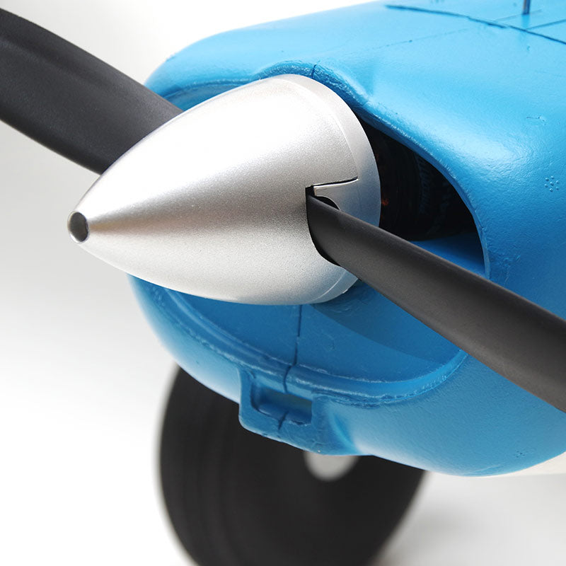 FMS 1500mm Maule RC airplane with silver nose cone and black propeller