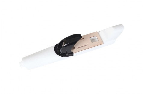 Unique design white pen with black clip and grip