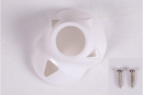 White 1020mm F3A RC plane cowl with mounting screws