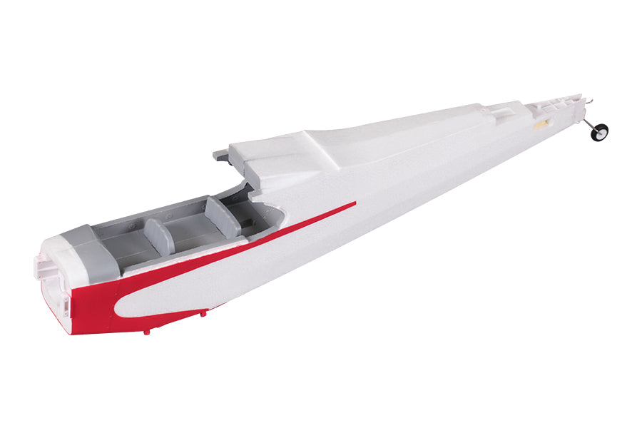 1400mm J-3 Cub V4 fuselage with sleek design and red accents