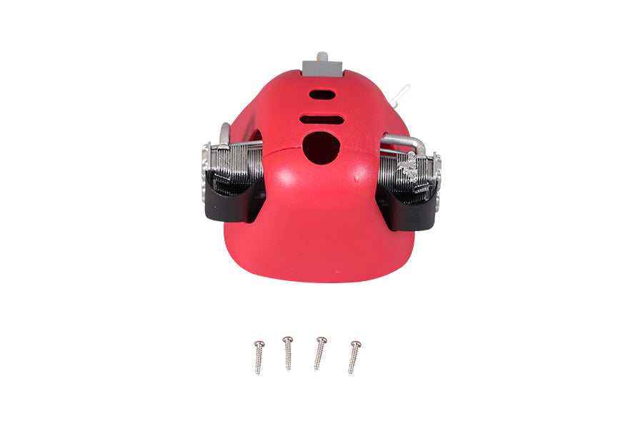Red cowl for 1400mm J-3 Cub V4 RC airplane with screws