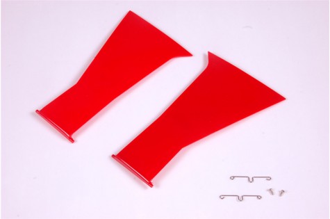 Red P-51D Red Tail landing gear covers with mounting clips
