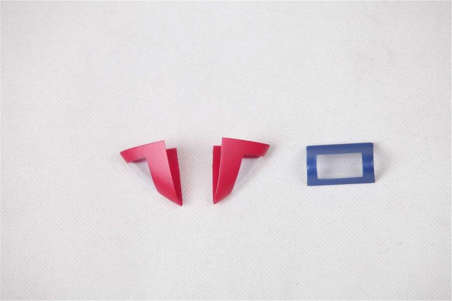 70MM Avanti V3 lamp cover: red angular components and blue frame