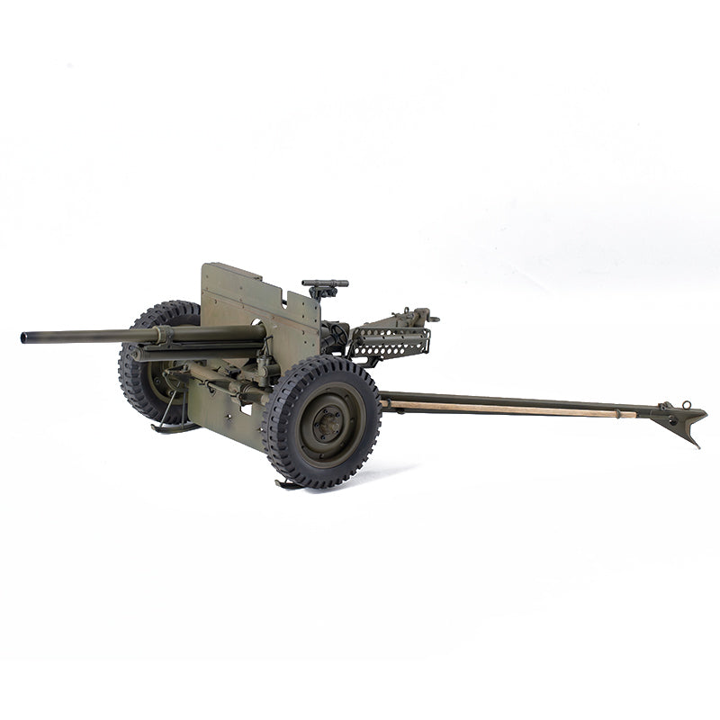 Detailed 1:6 scale anti-tank gun model with realistic features and wheels