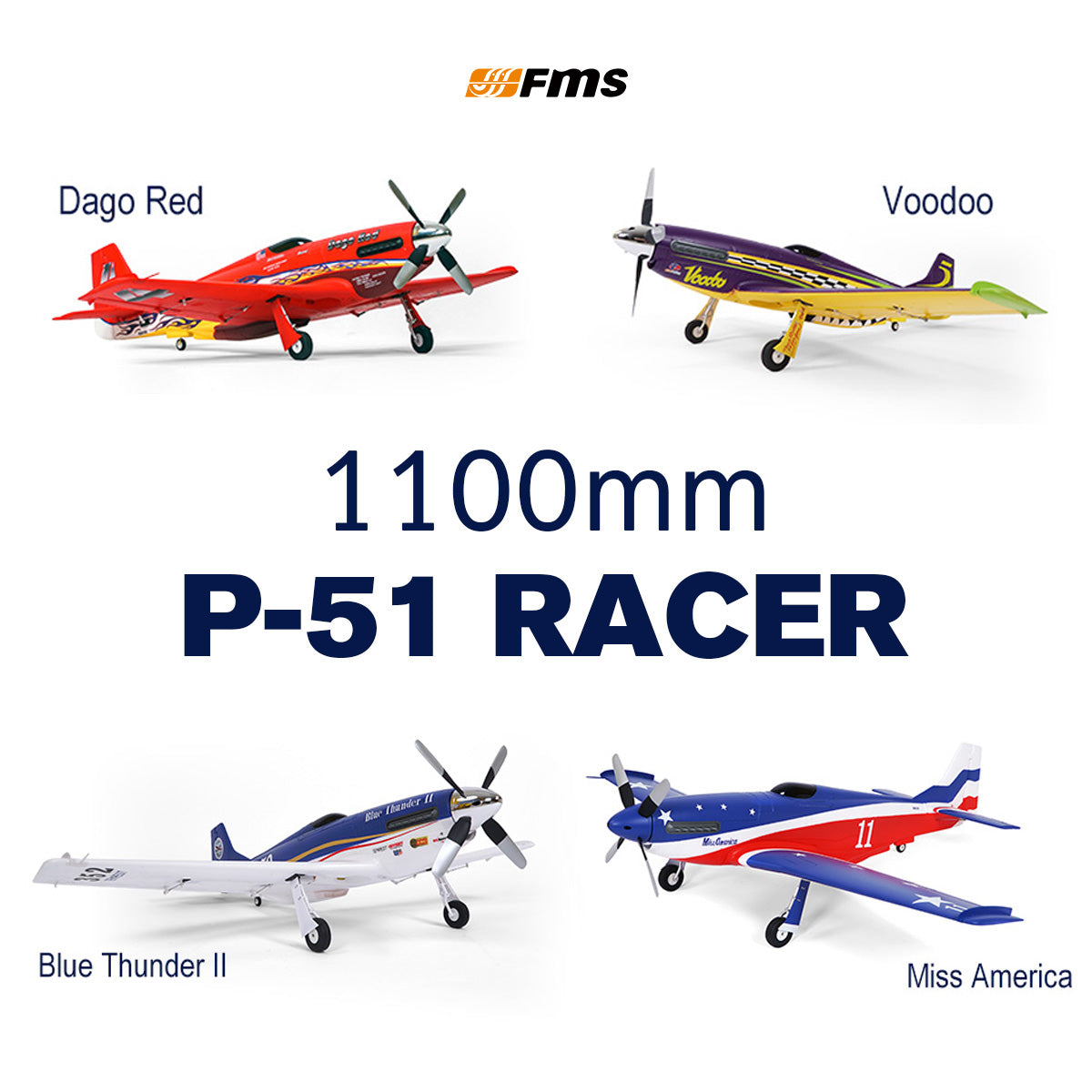 FMS 1100mm P-51 Mustang V2 PNP