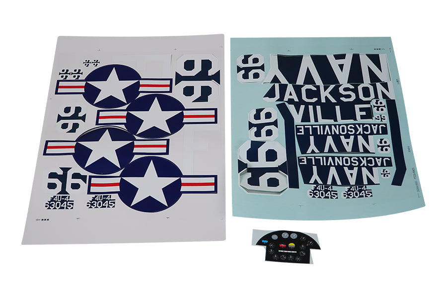 Decal sheet for 1700mm F4U Corsair V3 with military graphics