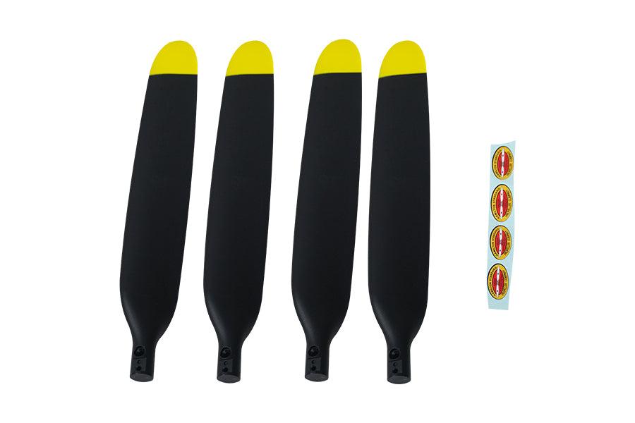 Black propeller blades with yellow tips for 1700mm F4U Corsair V3
