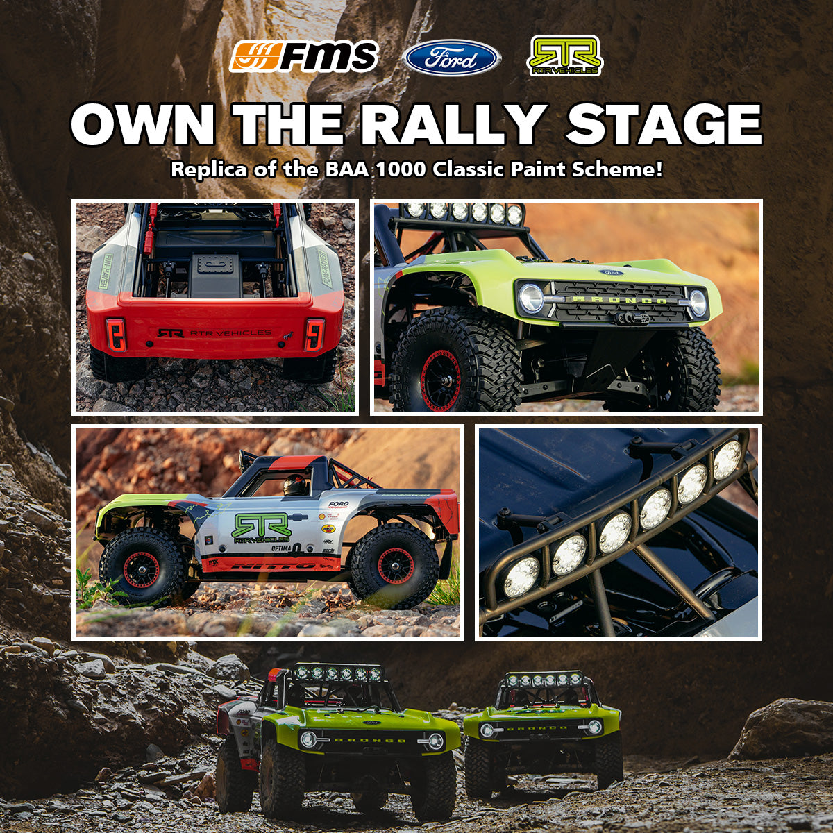 FMS 1:7 Ford Bronco RTR EB Brushless 4WD RS