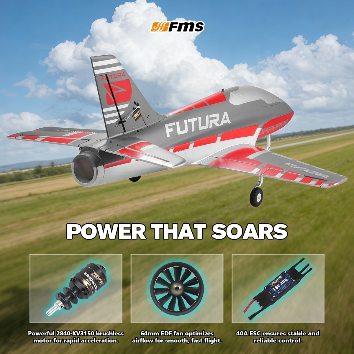 FMS EDF Jet 64mm Futura PNP
