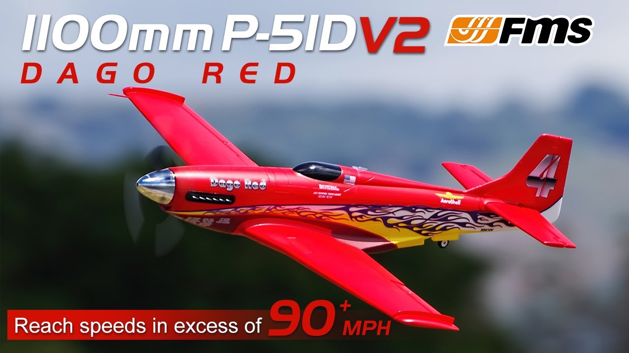 1100mm P-51 Mustang PNP | 4-Blade Prop & Retracts – FMS Hobby