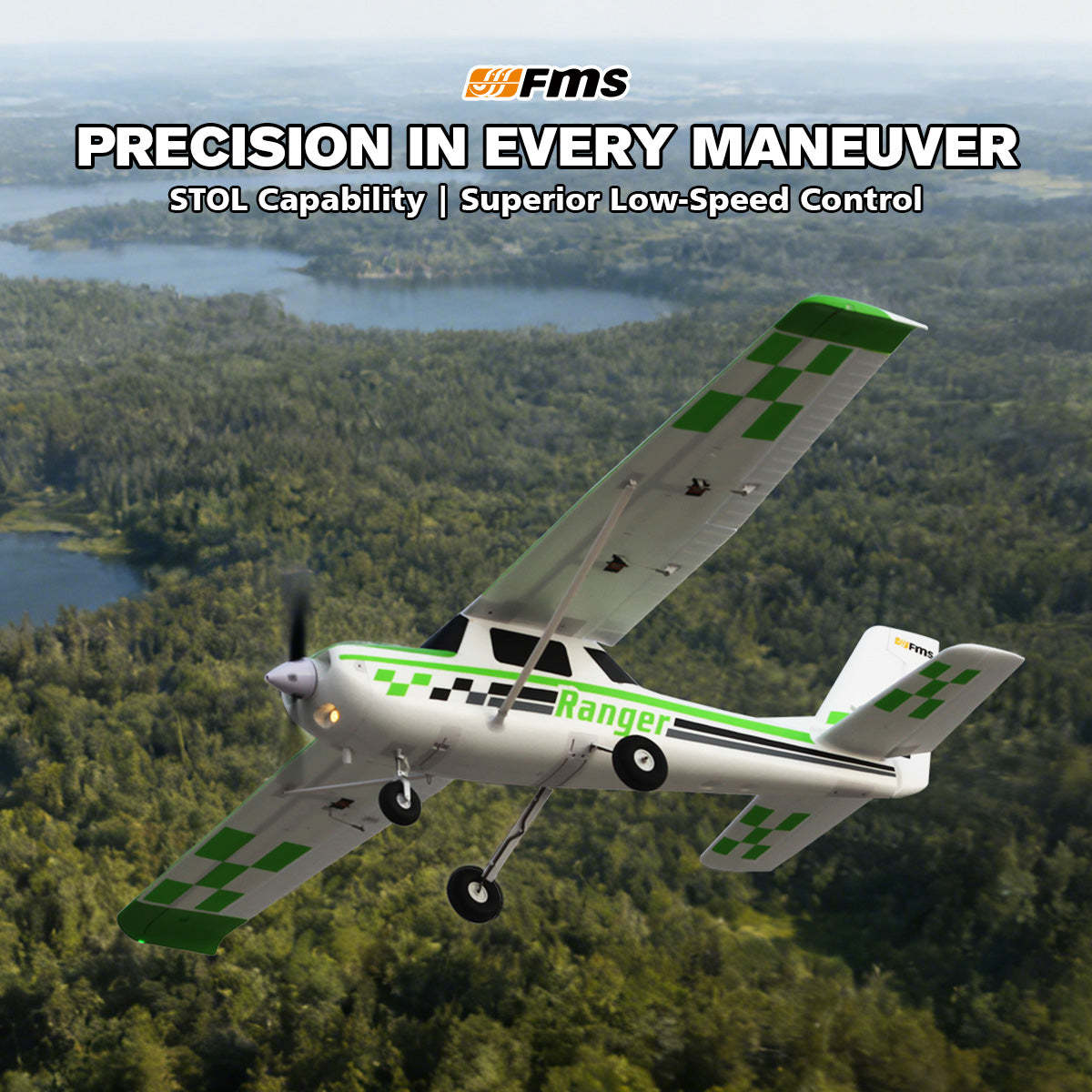 1800mm Ranger PNP RC Airplane | STOL Floats & Lights – FMS Hobby