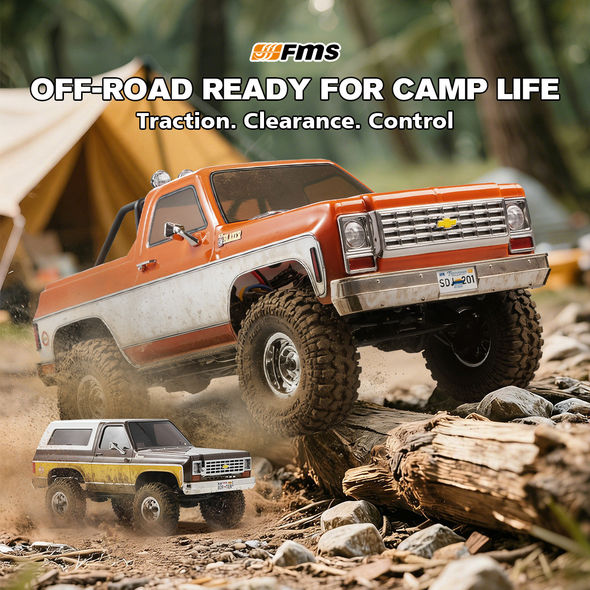 【希少】FMS K5 BLAZER 1/10 RCカー RTR 1:10 Chevrolet K5 Blazer RS FCX10 | RC Crawler Orange Black – FMS