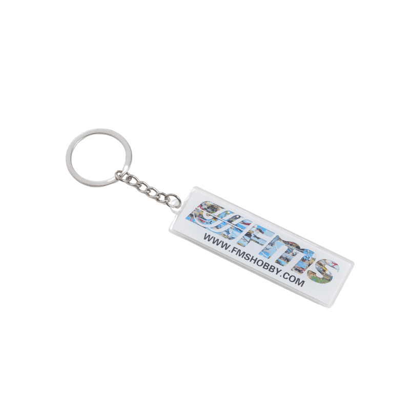 FMS logo acrylic key-chain with website www.fmshobby.com