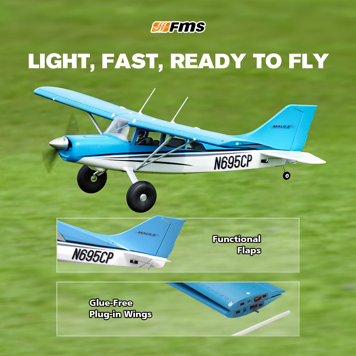 FMS 1500mm Maule with Floats RTF / PNP