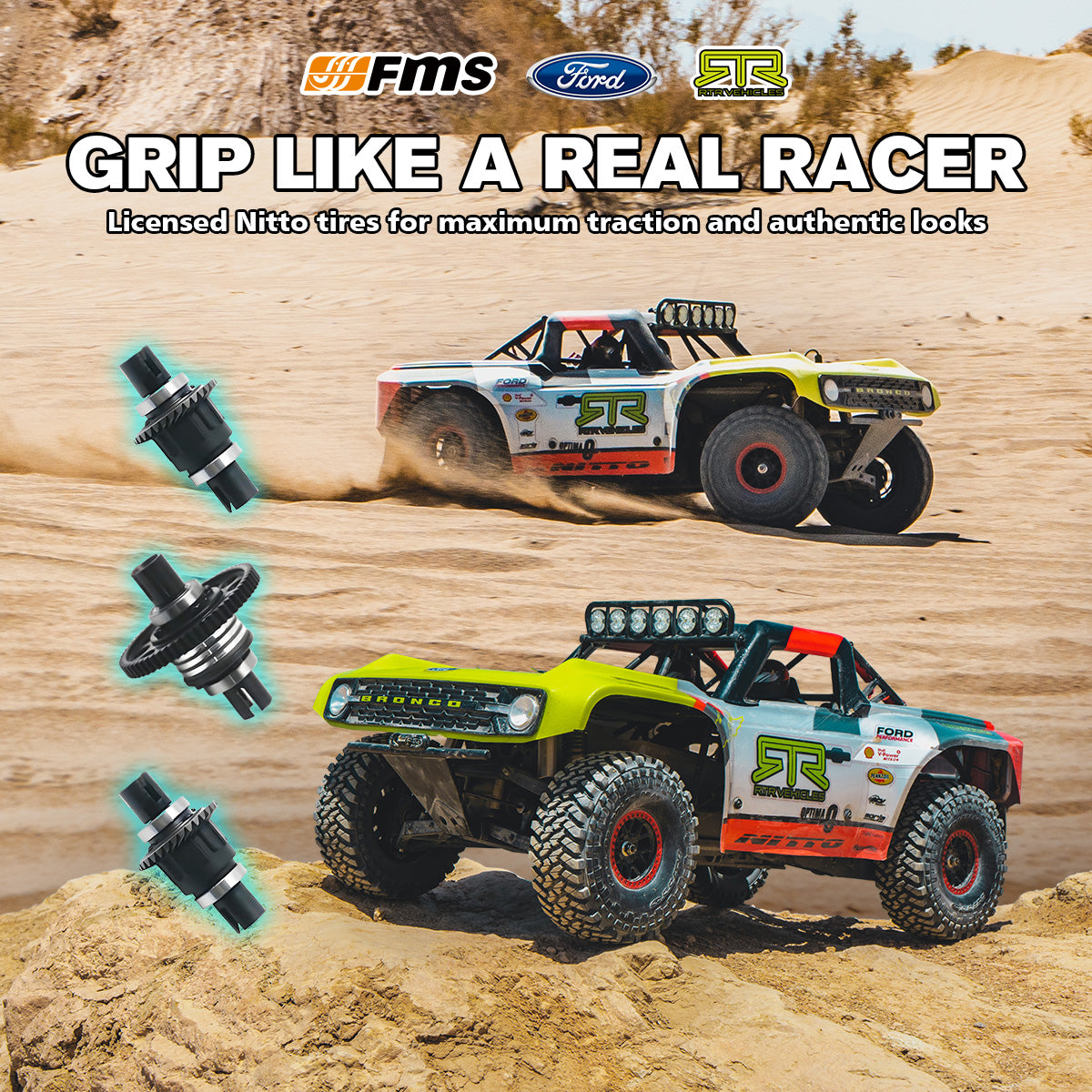 FMS 1:7 Ford Bronco RTR EB Brushless 4WD RS