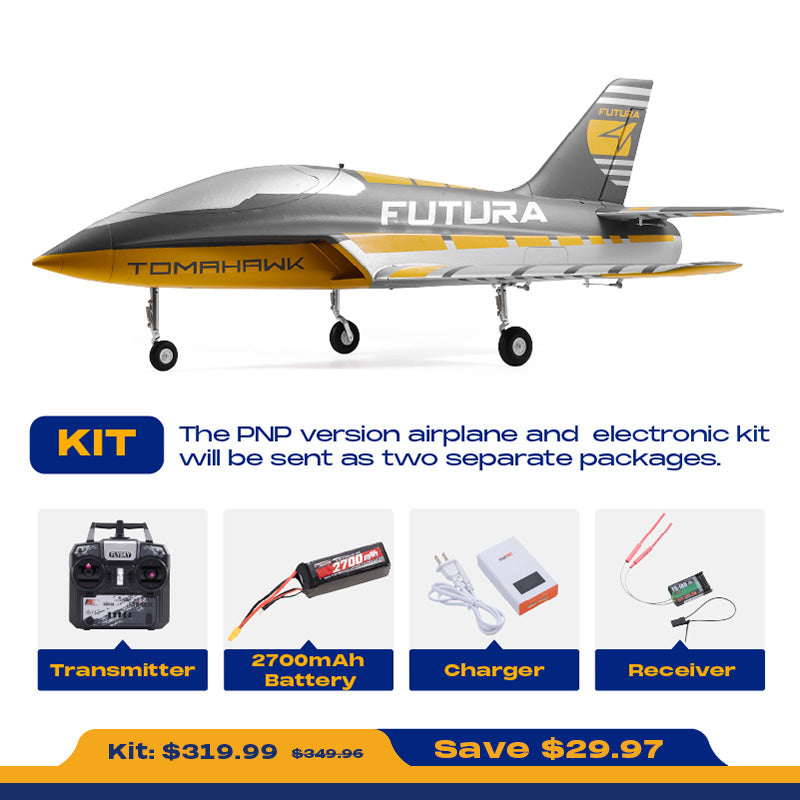 64mm EDF Futura PNP Jet | 900mm Wingspan, 40A ESC – FMS Hobby